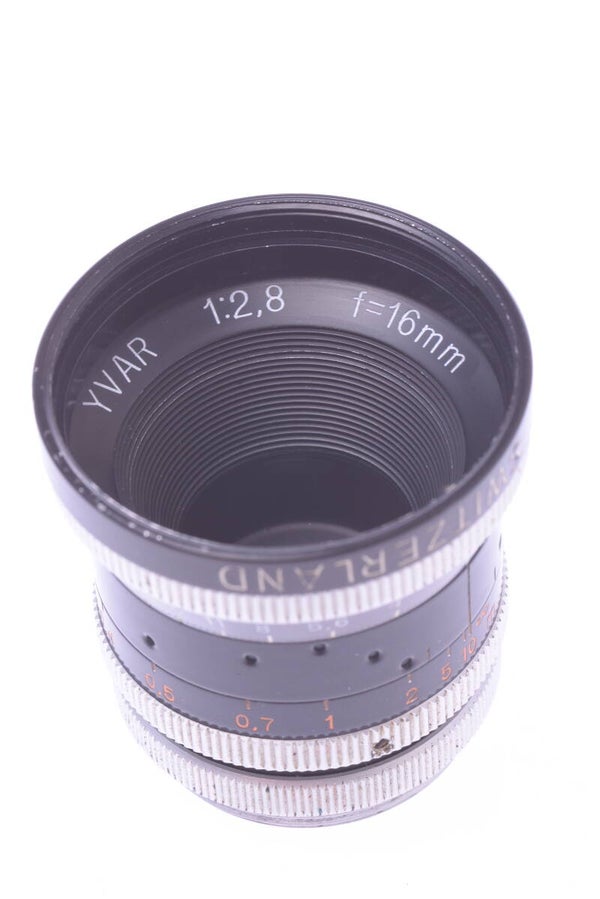 KERN YVAR 16MM 2.8 AR LENS C-MOUNT, 25MM SCREW MOUNT 16MM MOVIE CINE CAMERA