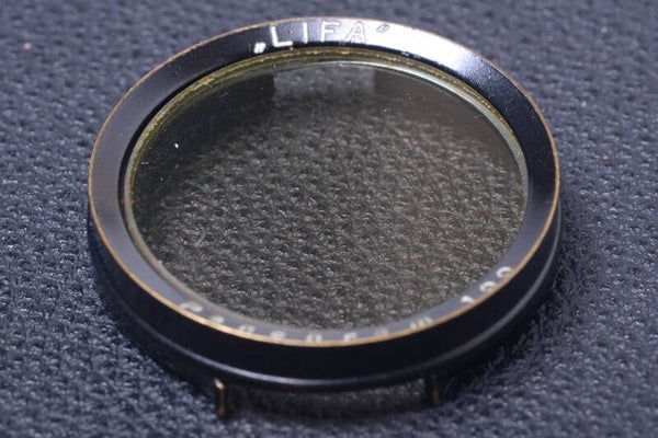 LIFA PANCHROM 100 YELLOW 38MM FILTER ANTIQUE LENS OR CAMERA PUSH ON 12-3