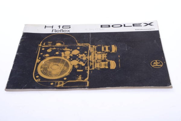 BOLEX PAILLARD H16 REFLEX KINO CAMERA ORIGINAL INSTRUCTIONS MANUAL DUTCH 120