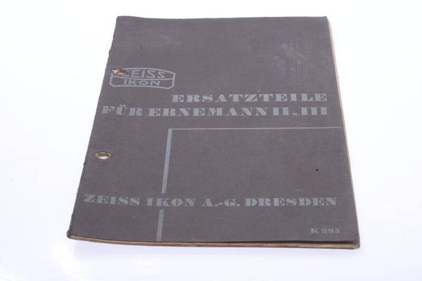 ZEISS ERNEMANN II, III PROJECTOR SPARE PARTS PRICE GUIDE BOOKLET GERMAN 120