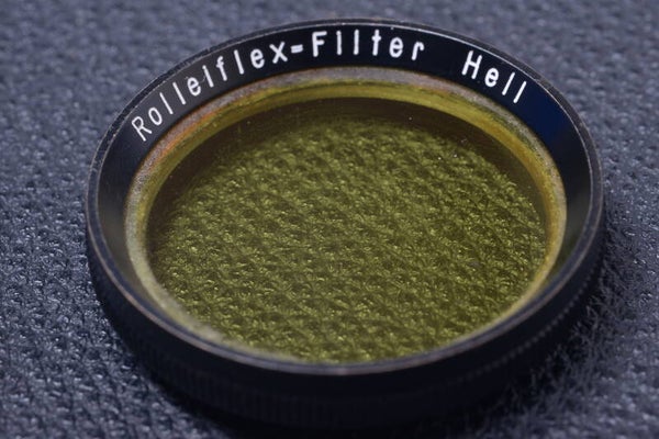 ROLLEI, ROLLEIFLEX HELL YELLOW 29MM FILTER GENUINE LENS OR CAMERA PUSH ON 13-3