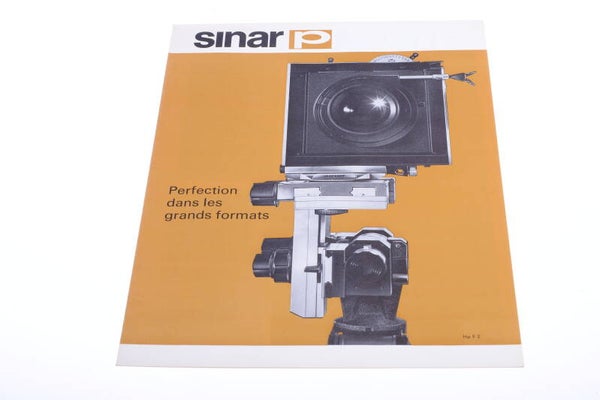 SINAR P MONORAIL CAMERA ORIGINAL PRODUCT GUIDE BROCHURE FRENCH 160