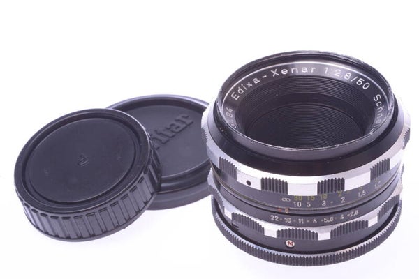 SCHNEIDER 50MM 2.8 EDIXA XENAR M42, 42MM SCREW MOUNT LENS 35MM CAMERA W/ CAPS