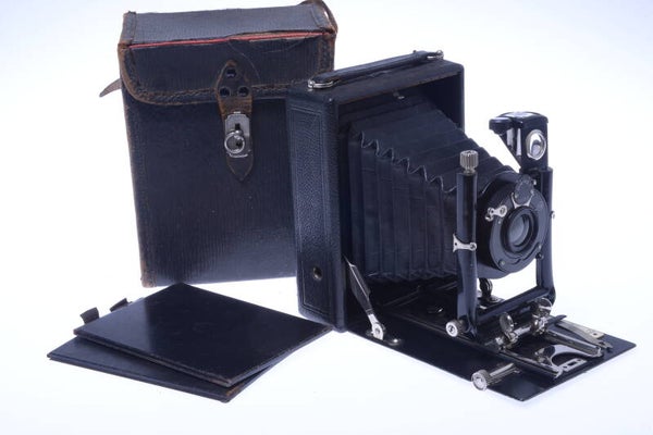 STEINHEIL KLAPPKAMERA 9X12CM GLASS PLATE FOLDING CAMERA RECTAR 135MM 6.8 LENS