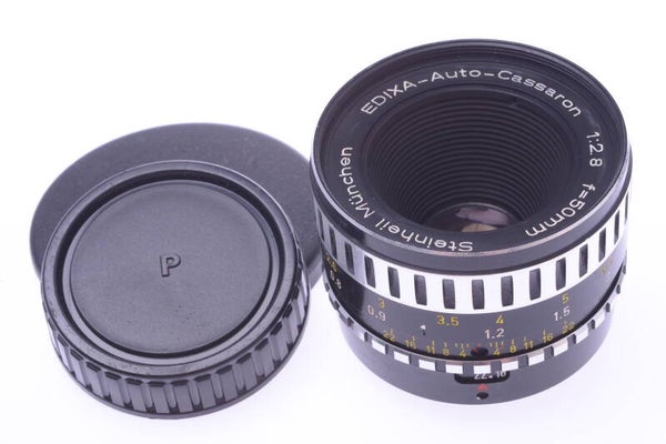 STEINHEIL 50MM CASSARON 2.8 RARE* M42 42MM SCREW MOUNT LENS 35MM CAMERA W/CAPS