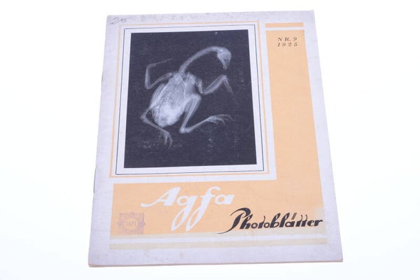 AGFA PHOTOBLATTER FOTO JOURNAL BOOKLET ’NR. 9 1925’ GERMAN  164