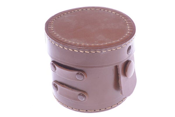 UNBRANDED LEICA M M39 RF LENS HARD CASE LEATHER VINTAGE *NO LENS* 52X60MM