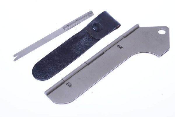 LEICA ABLON & ABCOO CUTTING TEMPLATE & CUTTER FOR 35MM FILM NICKEL PLATED