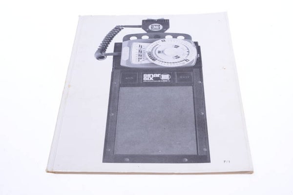 SINAR SIX LIGHT METER ORIGINAL INSTRUCTIONS MANUAL FRENCH 121