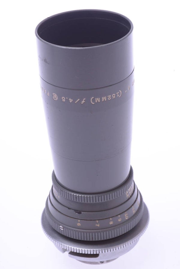 WOLLENSAK FASTAX-RAPTAR 6" INCH, 152MM 4.5 LENS MOUNT 16MM MOVIE CINE CAMERA