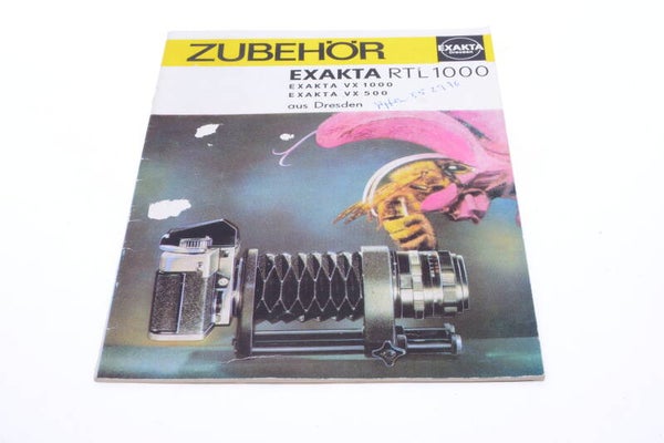 EXAKTA RTL, VX 1000, 500 ACCESSORIES ORIGINAL PRODUCT GUIDE BROCHURE GERMAN 122