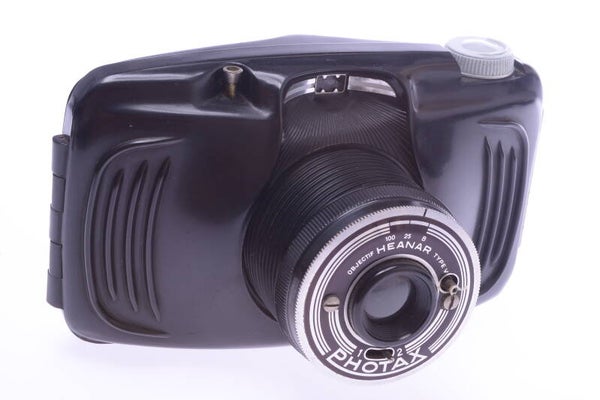 M.I.O.M. PHOTAX V 6X6CM, 6X9CM BAKELITE CAMERA *VERY NICE* HEANAR LENS