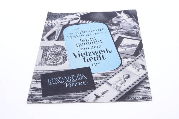 EXAKTA, VAREX MULTIPURPOSE CAMERA PRODUCT GUIDE BROCHURE GERMAN 122