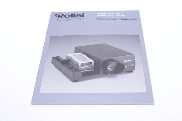 ROLLEI, ROLLEIVISION 66 AV CAMERA ORIGINAL INSTRUCTIONS MANUAL GERMAN 122