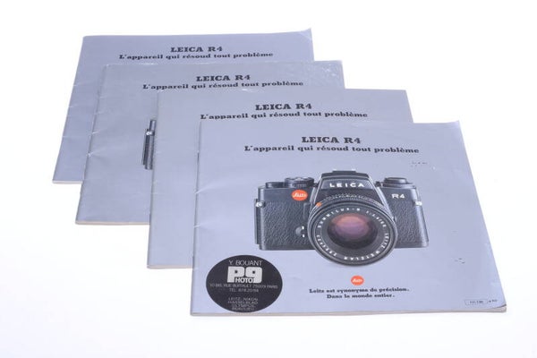 1 LEICA R, R4 CAMERA ORIGINAL PRODUCT GUIDE BROCHURE FRENCH 122