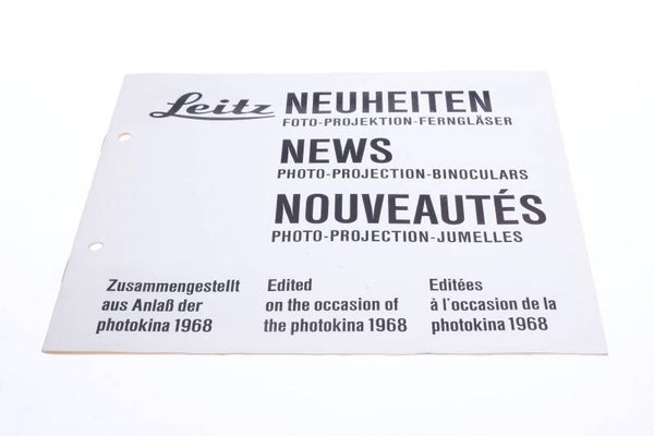 LEICA NEWS 1968 PHOTO-PROJECTION-BINOCULARS ORIGINAL PRODUCT BROCHURE 122