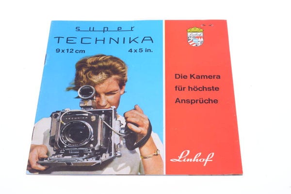 LINHOF SUPER TECHNIKA 9X12 CM ORIGINAL PRODUCT GUIDE BROCHURE GERMAN 123