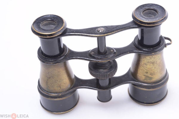 FRENCH CLERMONT OPTICIEN ENGRAVED SMALL BINOCULARS ANTIQUE OPERA GLASSES