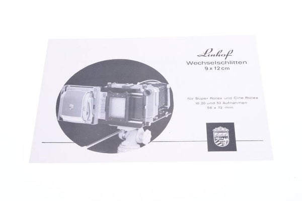 LINHOF SLIDING ADAPTER ORIGINAL PRODUCT GUIDE BROCHURE GERMAN 123