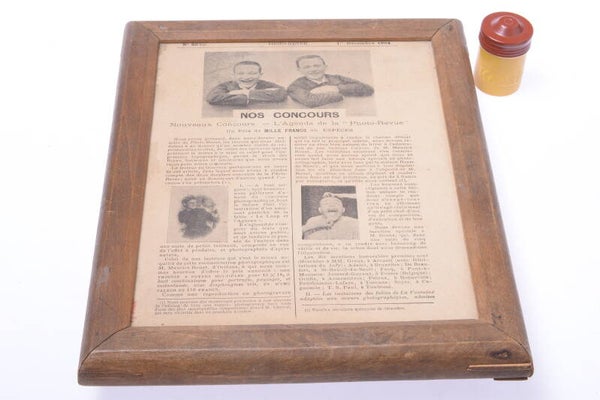 ANTIQUE CONTACT PRINTER PRINTING FRAME 18X24CM SIZE PICTURE PHOTOGRAPH W/GLASS