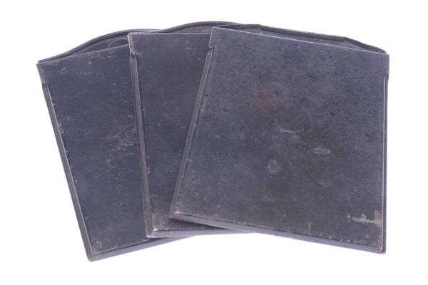 UNBRANDED ANTIQUE PLATE HOLDER SET OF 3 FOR 6.5X9CM FORMAT CAMERA
