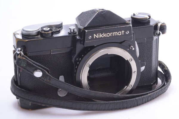 NIKON NIKKORMAT FT N 35MM SLR CAMERA BLACK PAINT NO LENS W/ STRAP