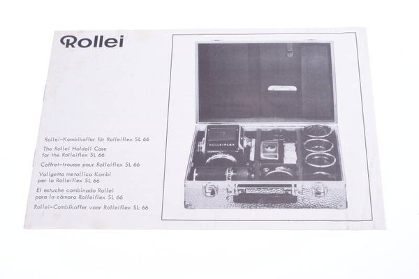 ROLLEI HOLDALL CASE FOR SL66 ORIGINAL PRODUCT GUIDE BROCHURE 6 LANGUAGES 124