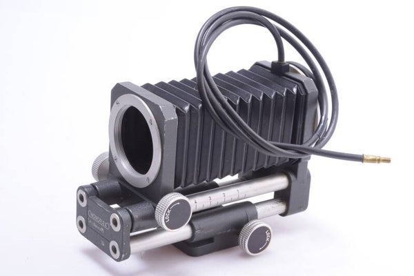 NOVOFLEX A-MOUNT MACRO BELLOWS & LIGHT METER PROBE FOR 35MM CAM LEICA M39 LENS