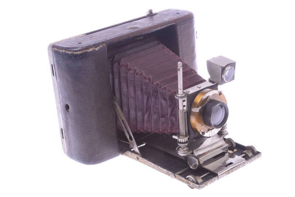 GIRARD LE REVE 9X12CM PLATE & ROLL FILM CAMERA *SHUTTER WORKS* CLEAN LENS