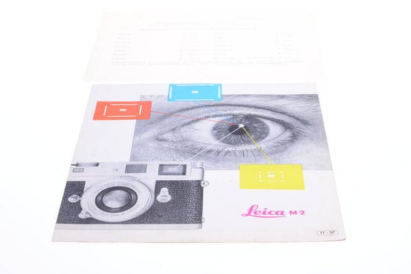 LEICA M M2 CAMERA ORIGINAL PRODUCT GUIDE BROCHURE GERMAN W/ PRICE LIST 124