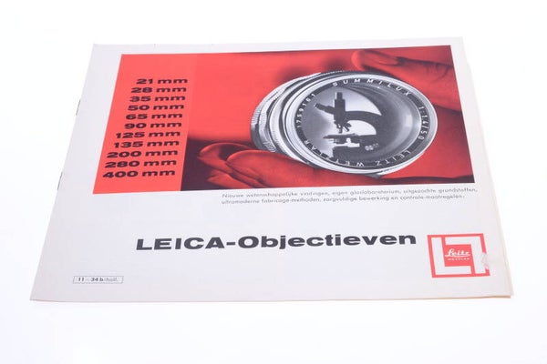 LEICA 21MM-400MM LENSES ORIGINAL PRODUCT GUIDE BROCHURE DUTCH 125