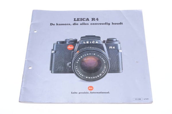 LEICA R, R4 CAMERA AND LENSES ORIGINAL PRODUCT GUIDE BROCHURE GERMAN 125