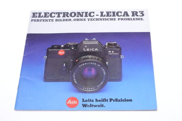LEICA R, R3 ELECTRONIC CAMERA AND LENSES ORIGINAL PRODUCT BROCHURE GERMAN 125