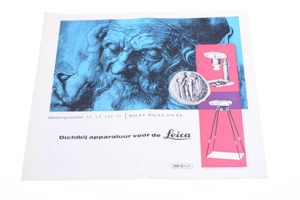 LEICA ENLARGER 1:3 1:2 1:1.5 DIN A 4, 5, 6 ORIGINAL PRODUCT BROCHURE DUTCH 125
