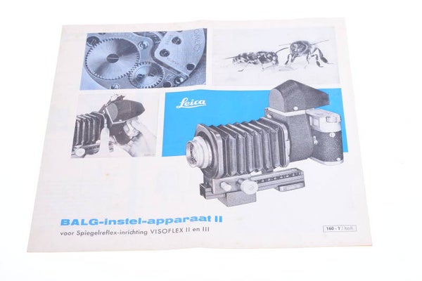 LEICA FOCUS BELLOWS FOR VISOFLEX II ORIGINAL INSTRUCTION MANUAL DUTCH 125