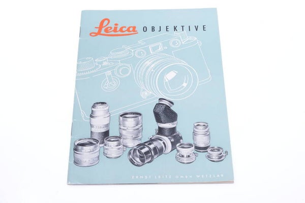 LEICA 1954 LENSES ORIGINAL PRODUCT GUIDE BROCHURE GERMAN 126