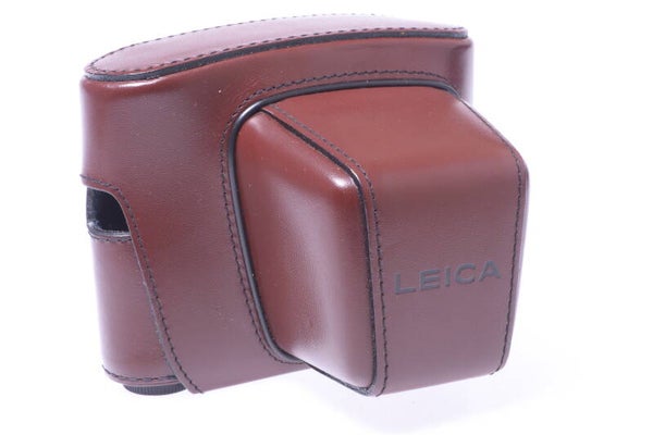 LEICA R R3 *MINT* GENUINE BURGUNDY CAMERA CASE FOR 35MM, 50MM LENSES