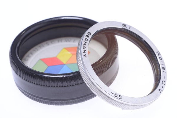 ROLLEI ROLLEIFLEX UV FILTER BAY. 1, RI FOR 6X6CM TLR CAMERA W/ CASE