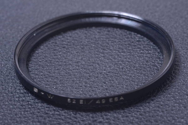B & W SCHNEIDER STEP UP RING 52EI-49ESA SCREW FILTER ADAPTER 20-1