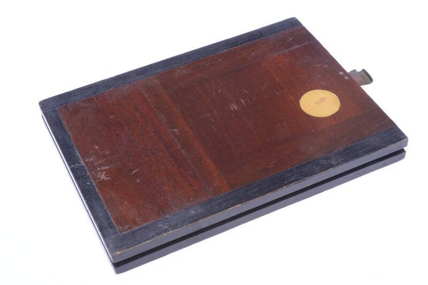 ANTIQUE FRENCH GLASS PLATE HOLDER DOUBLE SIDED SIDE GATE STRUT CAMERA?