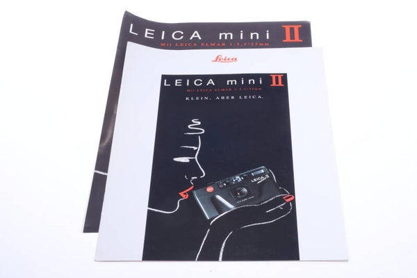 LEICA, LEITZ MINI II CAMERA ORIGINAL PRODUCT GUIDE BROCHURE GERMAN 160