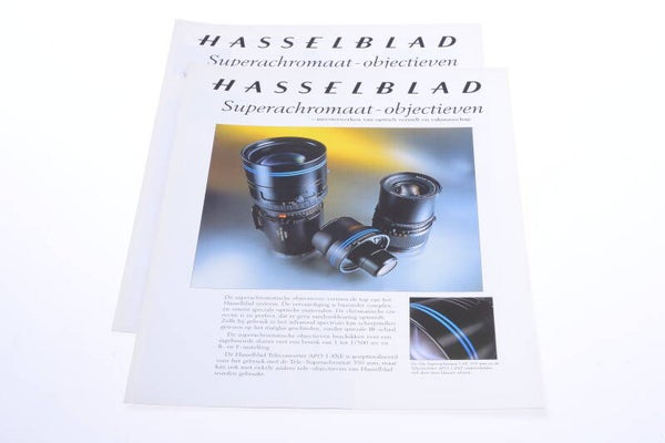 1 HASSELBLAD SUPERACHROMAT LENSES ORIGINAL PRODUCT GUIDE BROCHURE DUTCH 160