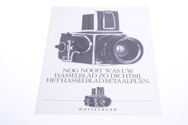 HASSELBLAD PAYMENT PLAN ORIGINAL PRODUCT GUIDE BROCHURE BOOKLET DUTCH 160