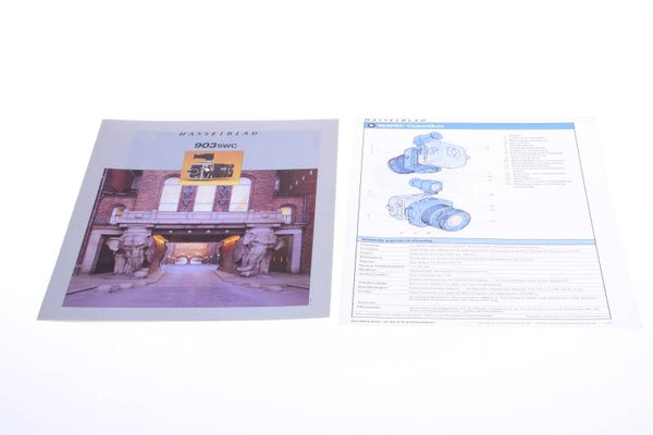 HASSELBLAD 903SWC CAMERA ORIGINAL PRODUCT GUIDE BROCHURE ENGLISH W/ INSERT 160