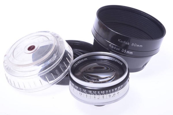 RODENSTOCK 80MM 4 RETINA HELIGON C TYPE MOUNT LENS 35MM CAMERA *MINT* HOOD