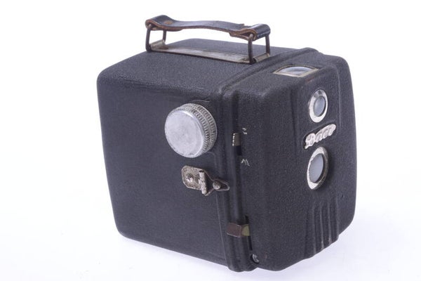 DACORA DACI BOX METAL BLACK CAMERA 6X6CM 120ROLL FILM FIRST MODEL SIDE RELEASE