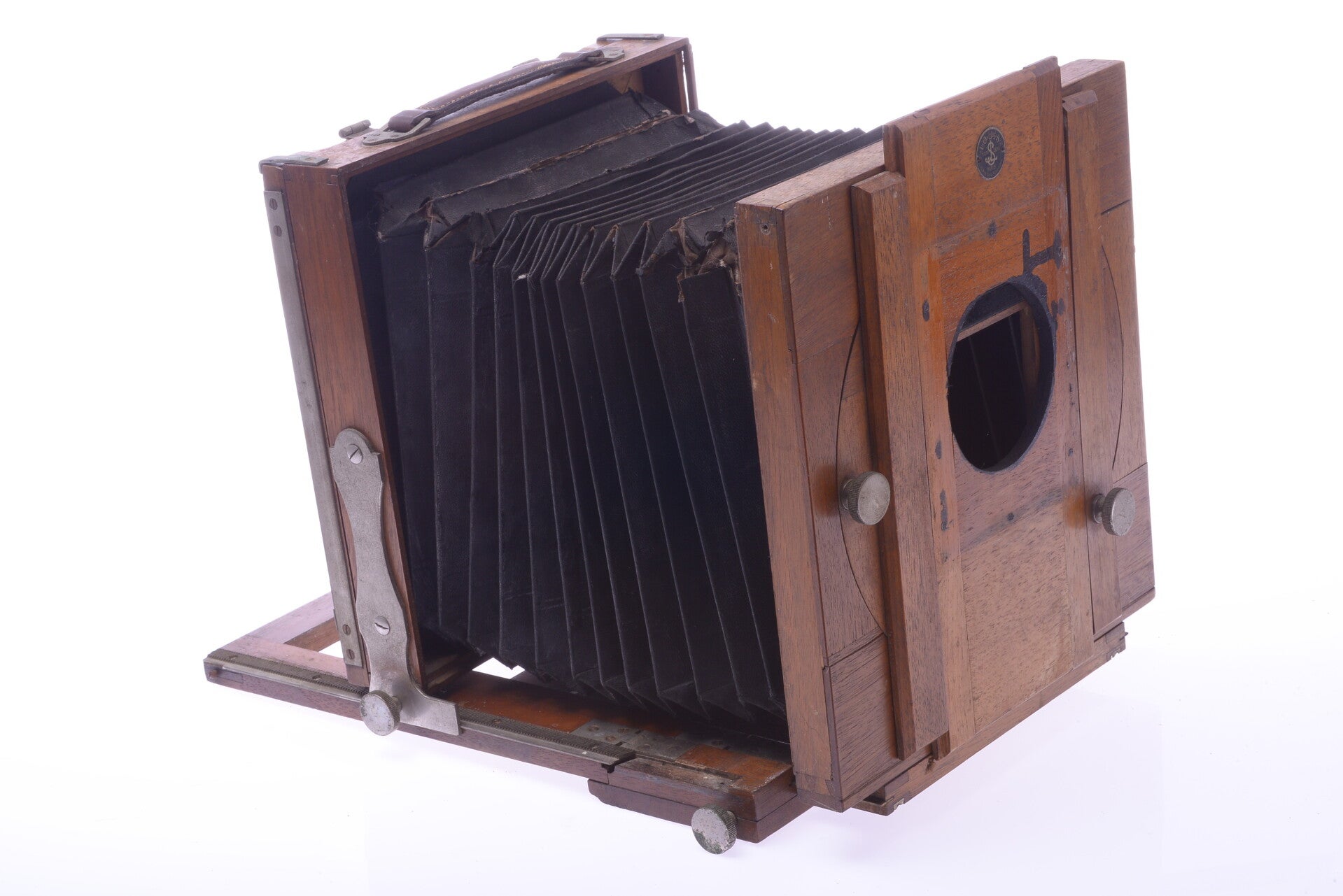 SCHRAMBACH 13X18CM FIELD CAMERA ANTIQUE GLASS PLATE W/ SPECIAL FRONT MOVEMENTS