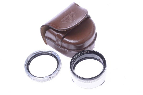 ROLLEI, ROLLEIFLEX ROLLEINAR 3 CLOSE-UP PORTRAIT BAY.1 RI TLR CAMERA W/ CASE