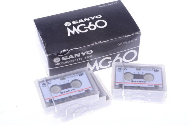 SANYO MC-60, MC60 5X MICROCASSETTE TAPE FACTORY SEALED 60 MINUTES