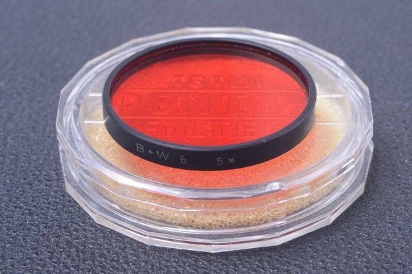 B & W SCHNEIDER RED 6 5X 41MM FILTER LENS OR CAMERA DROP IN W/ CASE 23-1